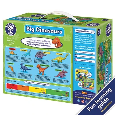 Big Dinosaurs puzzle box back