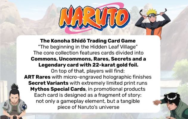 Naruto Konoha Shido TCG card types overview
