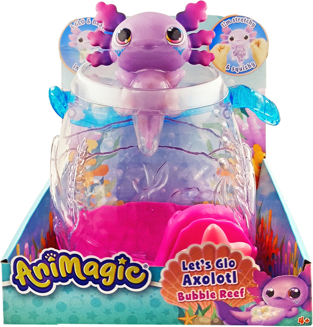 Animagic Let's Glo Axolotl Bubble Reef box