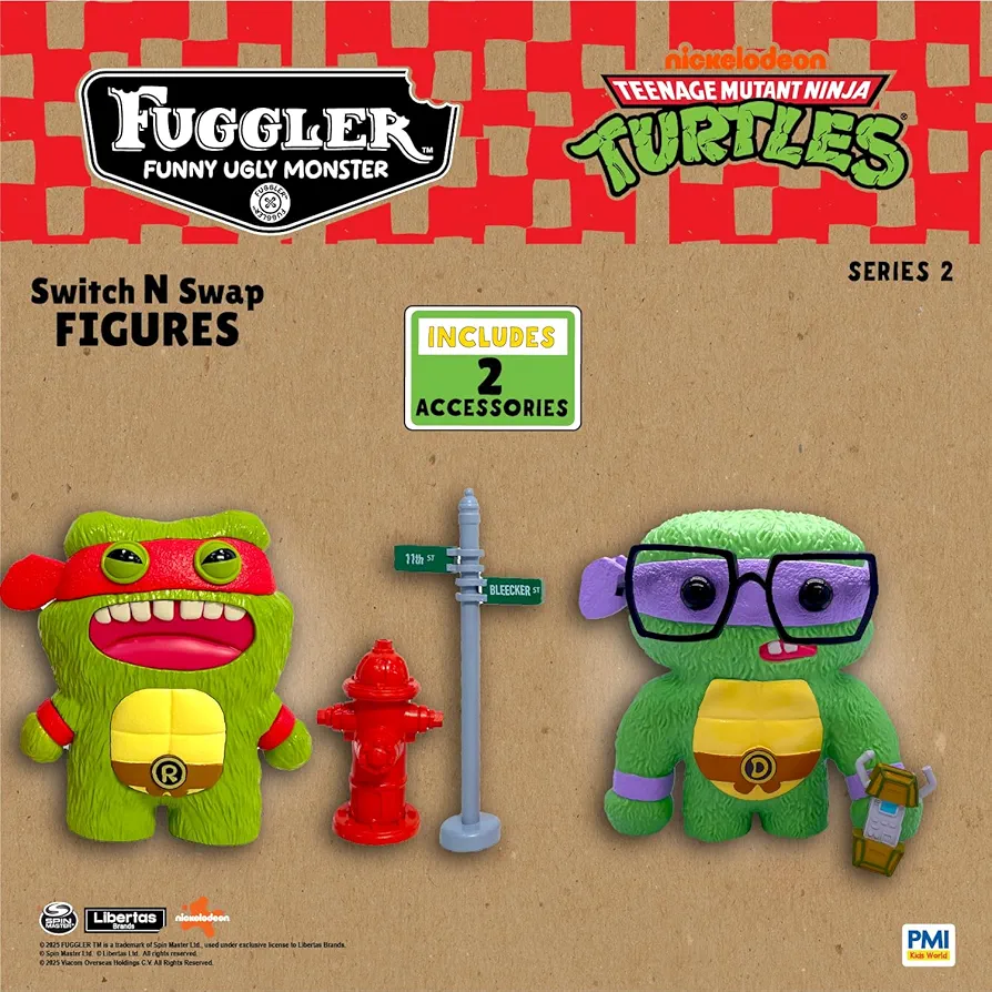 Fuggler TMNT Raphael and Donatello figures
