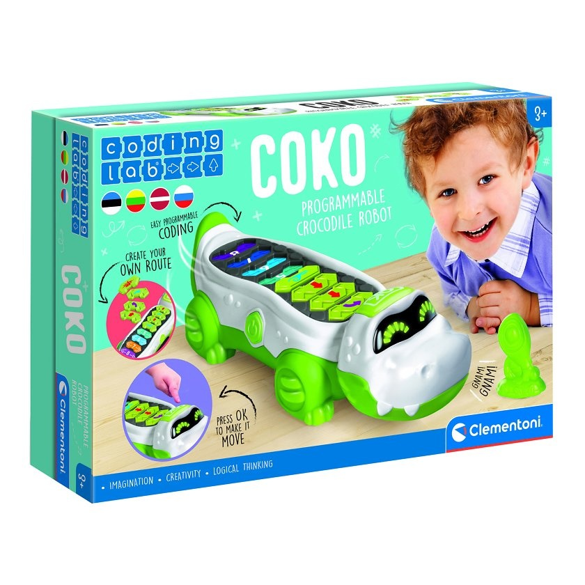 Clementoni Coding Lab Coko Programmable Crocodile Robot box