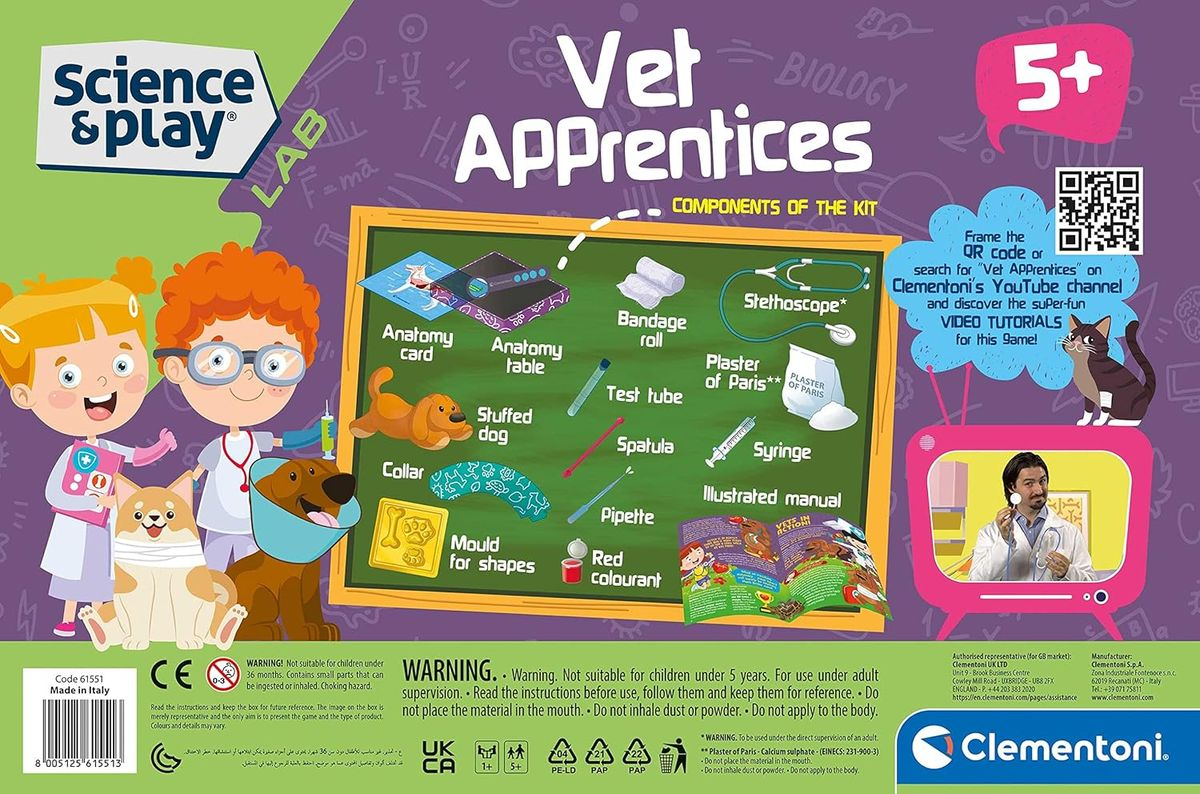 Clementoni Vet Apprentices Science and Play kit box