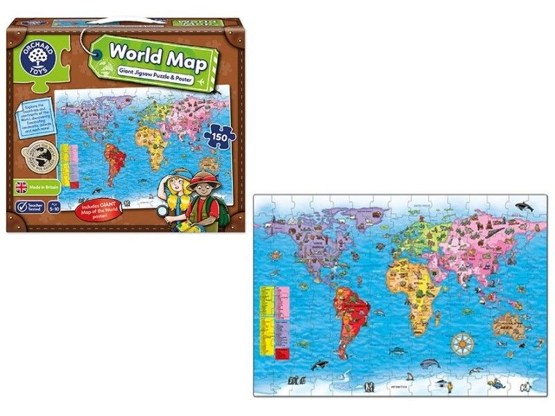 World Map completed puzzle