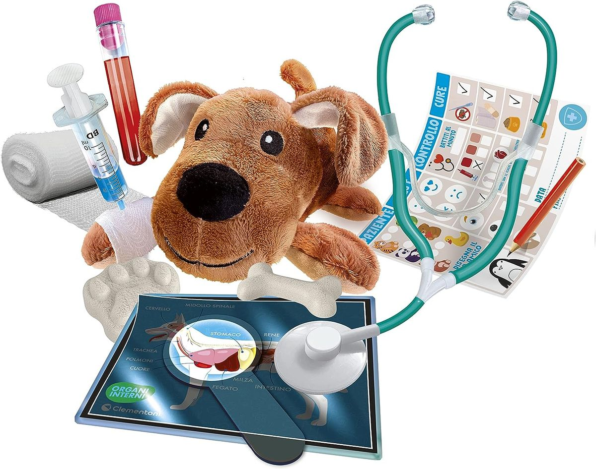 Clementoni Vet Apprentices plush dog and veterinary tools