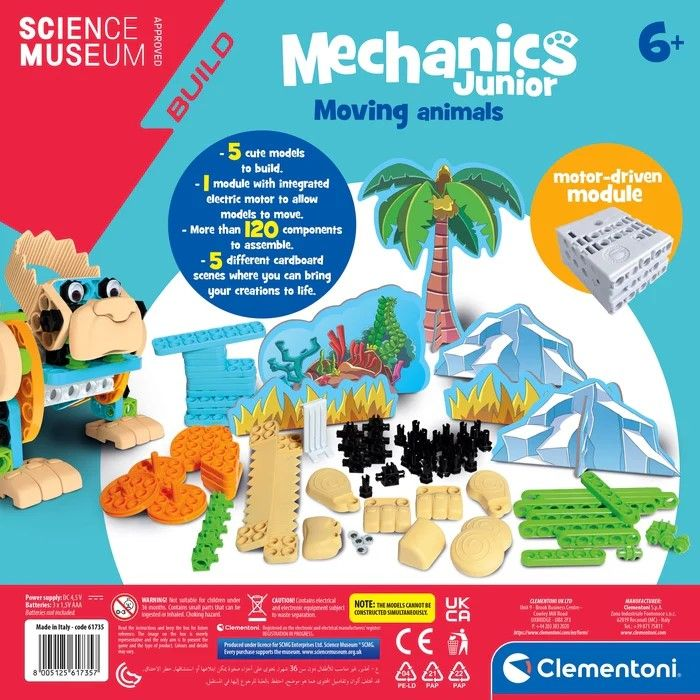 Mecha Junior Moving Animals kit contents