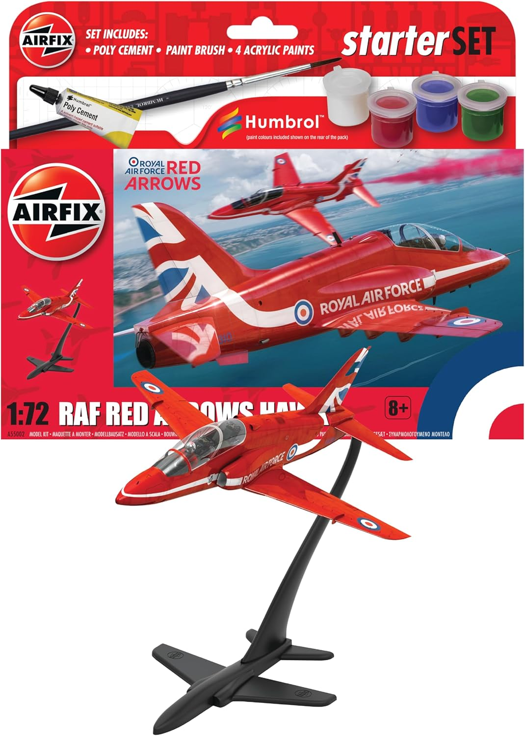 Airfix Red Arrows Starter Set box and model