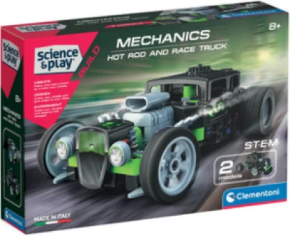 Clementoni Mechanics Hot Rod and Race Truck STEM construction kit