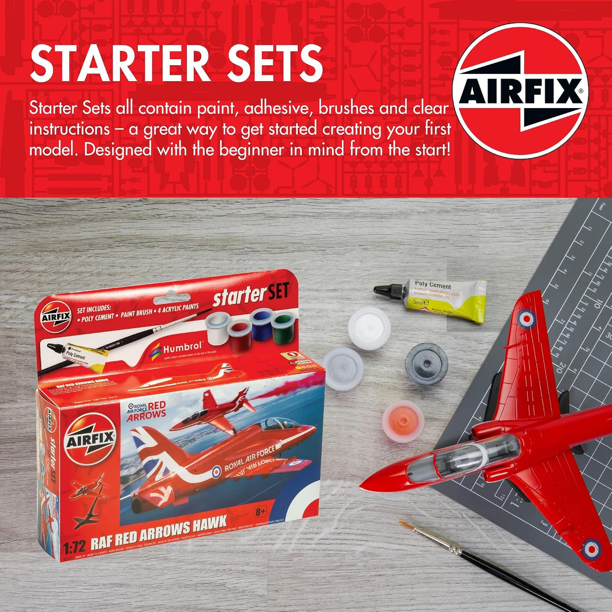Airfix Red Arrows Starter Set contents