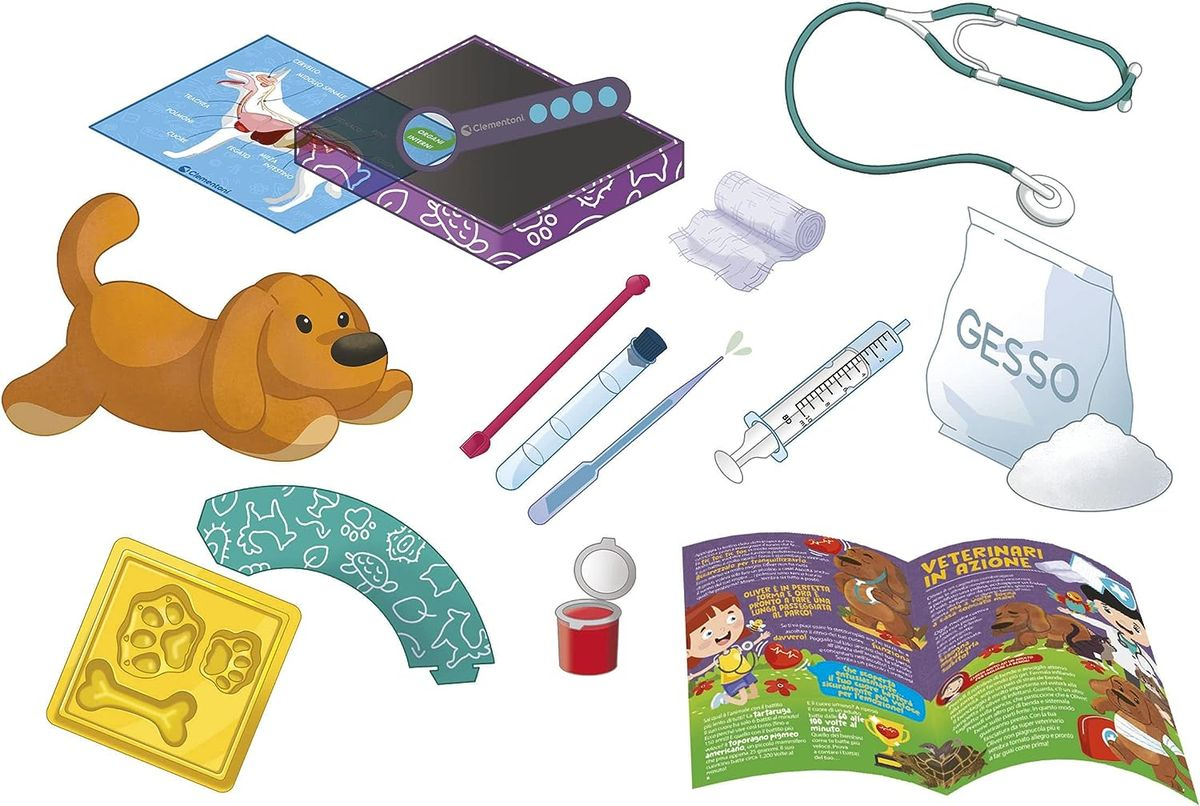 Clementoni Vet Apprentices veterinary anatomy kit contents