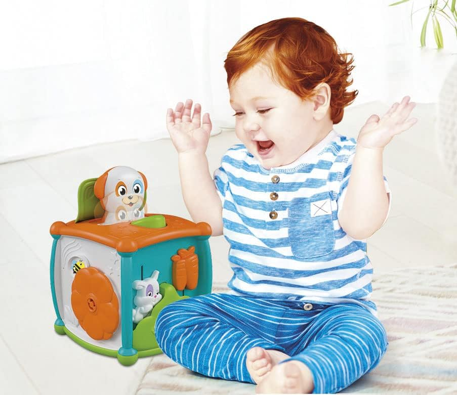 Peekaboo Activity Cube child playing