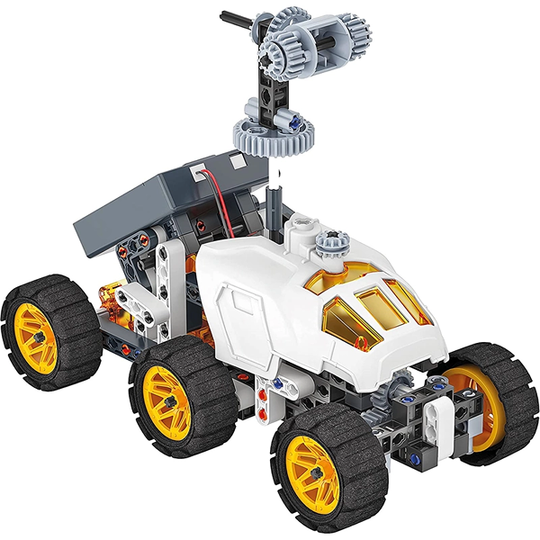 Built Clementoni Mechanics Mars Rover with mini rover attachment