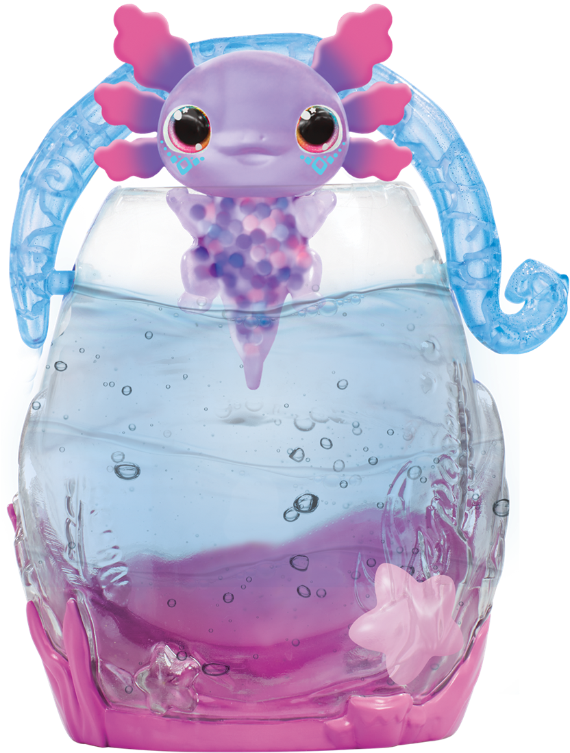Animagic Let's Glo Axolotl Bubble Reef aquarium with water