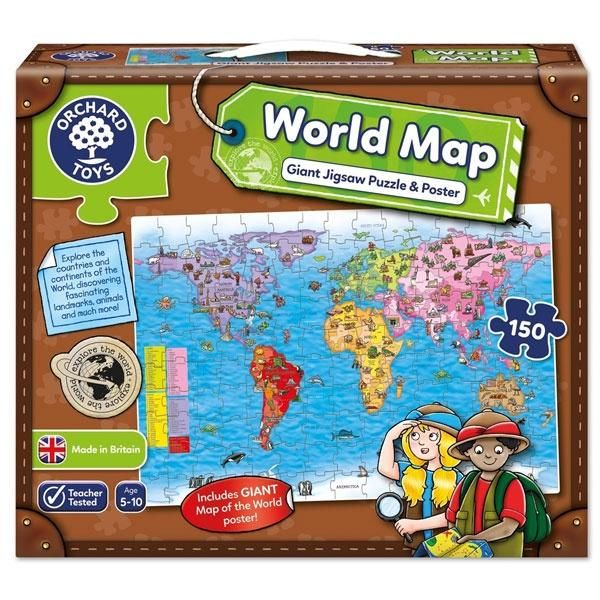 World Map 150-piece puzzle box