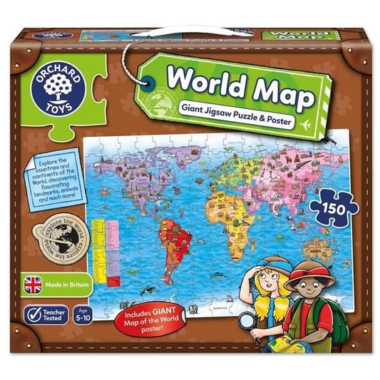 World Map 150-piece puzzle box