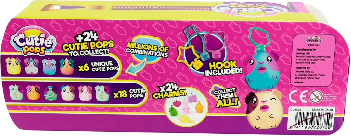 Cutie Pops product box back