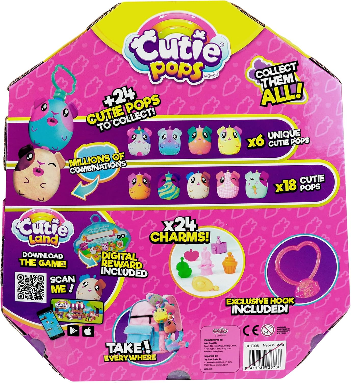 Cutie Pops box back