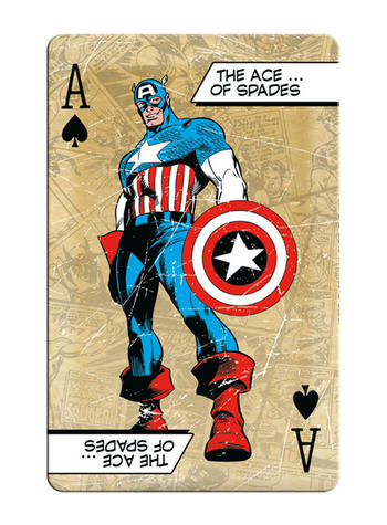 Marvel Comics retro playing card - Captain America Ace of Spades