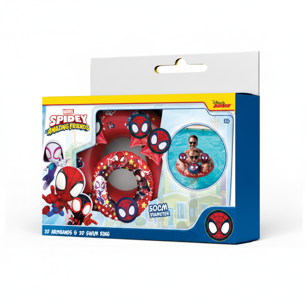 Spidey Amazing Friends 3D swim ring and armbands set box